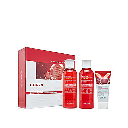 Увлажняющий набор для лица на основе коллагена Farmstay Collagen Essential Moisture Skin Care 3 Set (8809426959464)
