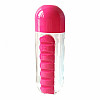Бутилка для води з таблетницею Pill Vitamin Water Bottle Рожевий (hub_vushdc)