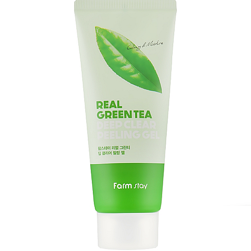 Пилинг-гель для лица с экстрактом зеленого чая Farmstay Real Green Tea Clear Peeling Gel 100 мл (8809426959389)