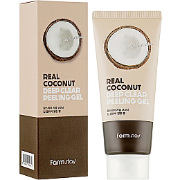 Мягкий пилинг-гель для лица с экстрактом кокосам FarmStay Real Coconut Deep Clear Peeling Gel 100 мл (8809426959365)