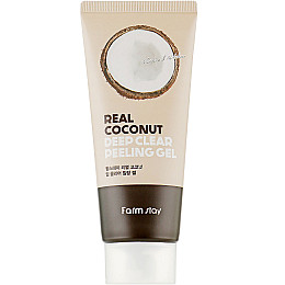 Мягкий пилинг-гель для лица с экстрактом кокосам FarmStay Real Coconut Deep Clear Peeling Gel 100 мл (8809426959365)