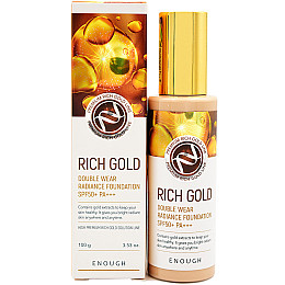 Тональный крем для лица Enough Rich Gold Double Wear Radiance Foundation SPF50+ Тон 21 100 мл (8809605871945)