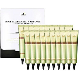 Ночная восстанавливающая сыворотка для волос La'dor Snail Sleeping Hair Ampoule 20 шт * 20 мл (8809500811688)