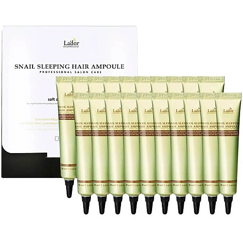 Ночная восстанавливающая сыворотка для волос La'dor Snail Sleeping Hair Ampoule 20 шт * 20 мл (8809500811688)