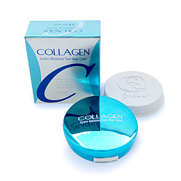 Увлажнююча пудра для обличчя Enough Collagen Hydro Moisture Two Way Cake № 23 SPF 25++ з запаскою 13+13 г (8809347960327)