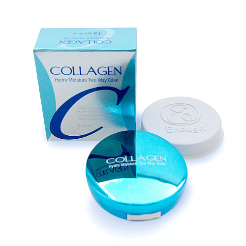Увлажнююча пудра для обличчя Enough Collagen Hydro Moisture Two Way Cake № 23 SPF 25++ з запаскою 13+13 г (8809347960327)