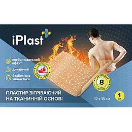 Пластир согрівальний IPlast на тканинній основі 12х18 мм