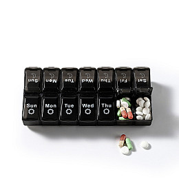 Таблетниця Lesko Day-Night на 14 відділень Чорний (9136-36703)