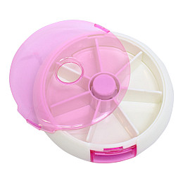 Таблетниця Lesko FY-8817 Fruits на 7 відділень Рожевий (9135-36708)