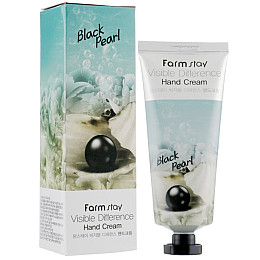 Крем для рук с экстрактом чёрного жемчуга Farmstay Visible Difference Hand Cream Black Pearl 100 мл (8809636280471)