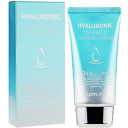 Крем для засмаги з гіалуроновою кислотою FarmStay Hyaluronic Uv Shield Sun Block Cream SPF50+ PA+++ 70 г (8809426958153)