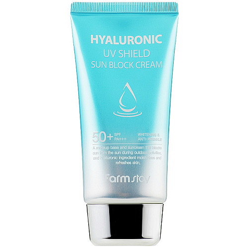 Крем для засмаги з гіалуроновою кислотою FarmStay Hyaluronic Uv Shield Sun Block Cream SPF50+ PA+++ 70 г (8809426958153)