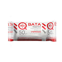 Вата медична гігієнічна стерильна BigQ рулон 50 г