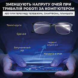 Захисні окуляри для комп'ютера No Brand універсальні (Mod3560-2)