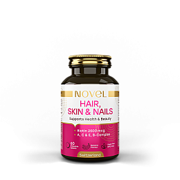 Вітаміни для волосся, шкіри та нігтів NOVEL Skin Nails & Hair 60 жувальних таблеток