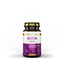 Біотин NOVEL Biotin 5000 мкг 60 жувальних таблеток