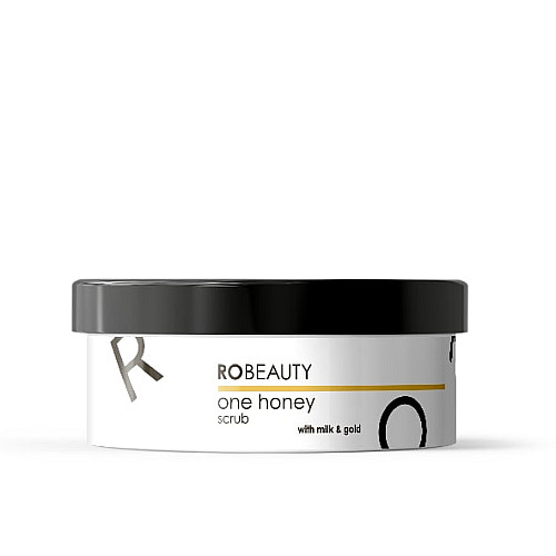 Медовый скраб для тела с золотой сияющей пудрой OneHoney RoBeauty 250 мл