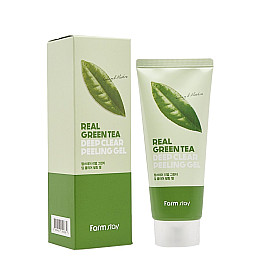 Пилинг-гель с зеленым чаем Real Green tea Deep Clear Peeling Gel FarmStay 100 мл