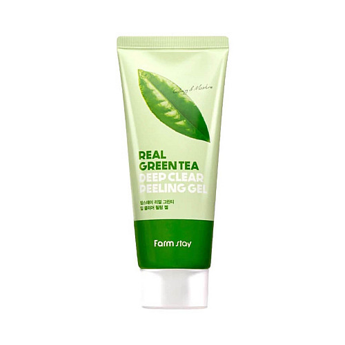 Пілінг-гель з зеленим чаєм Real Green tea Deep Clear Peeling Gel FarmStay 100 мл