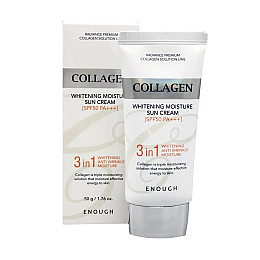 Солнцезащитный крем с морским коллагеном 3в1 Enough Whitening Moisture Sun Cream SPF50 PA+++ Collagen 50 мл (8809605870252)
