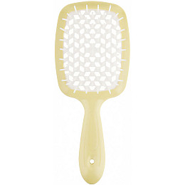 Щітка для волосся жовта з білим Superbrush Small Janeke