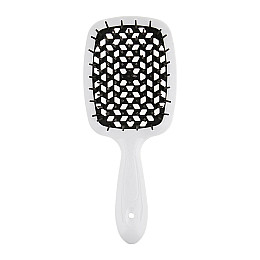 Щітка для волосся біла з чорною Superbrush Janeke