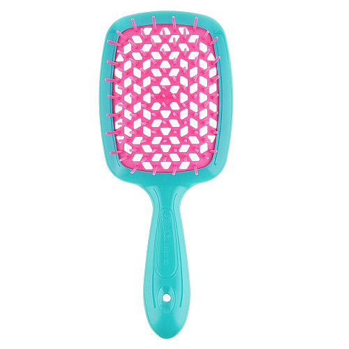 Щітка для волосся бірюзова з рожевим Superbrush Janeke