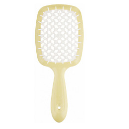 Щітка для волосся жовта з білим Superbrush Janeke