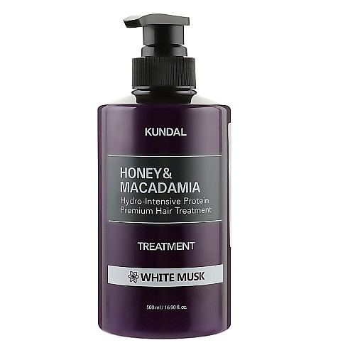 <p>Поживний кондиціонер з медом та маслом макадамії Honey & Macadamia Protein Hair Treatment White Musk Kundal 500 мл</p>