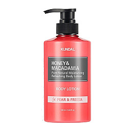 <p>Поживний ароматичний лосьйон для тіла Honey & Macadamia Body Lotion Pear & Freesia Kundal 500 мл</p>