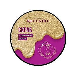 Сяючий скраб для тіла з шиммером Персик Reclaire 200 мл