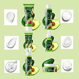 Набір по догляду за обличчям Bioaqua Niacinome Avocado Elasticity Moisturizing 6 в 1