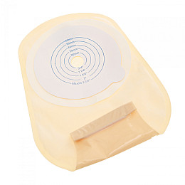 Калоприемник однокомпонентний відкритого типу з м'якою застібкою-липучкою MED1-OS04