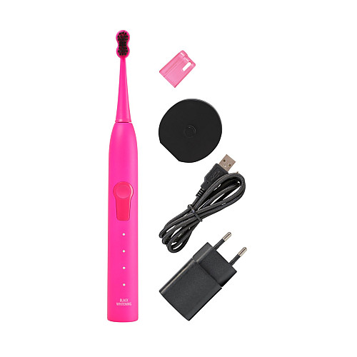 Звукова гідроактивна зубна щітка Megasmile Black Whitening II Shocking Pink (7640131971775)