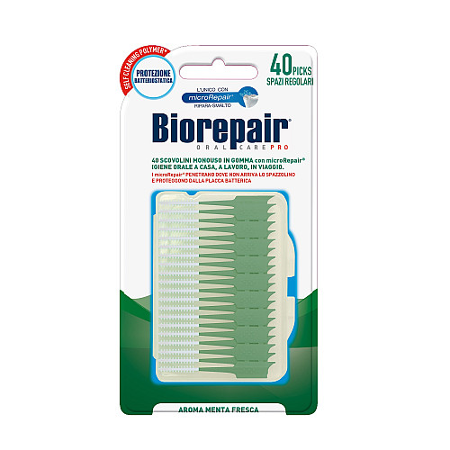 Интердентальная зубочистка Biorepair М Бело-зеленый 40 шт (8017331060070)