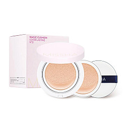 Тональний крем-кушон для стійкого макіяжу MISSHA Magic Cushion Cover Lasting SPF50+/PA+++ №21 15 мл (8809581449282)
