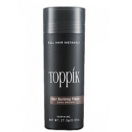 Загуститель для волос пудра Toppik Hair Building Fibers темно-коричневий dark brown 27.5 г (db-02)