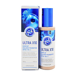Тональний крем для обличчя Коллаген Enough Ultra X10 Cover Up Collagen Foundation SPF50+ PA+++ (23) 100 мл (8809605871013)