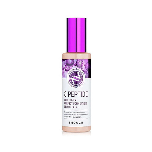 Тональный крем для лица Enough 8 Peptide Full Cover Perfect Foundation SPF50+ PA+++ 100 мл (8809605870962)