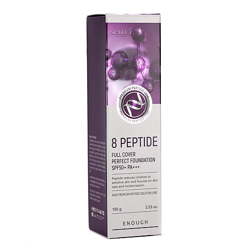 Тональный крем для лица Enough 8 Peptide Full Cover Perfect Foundation SPF50+ PA+++ 100 мл (8809605870962)