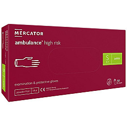Перчатки латексні Mercator Medical 50 шт S 2 уп (0498)