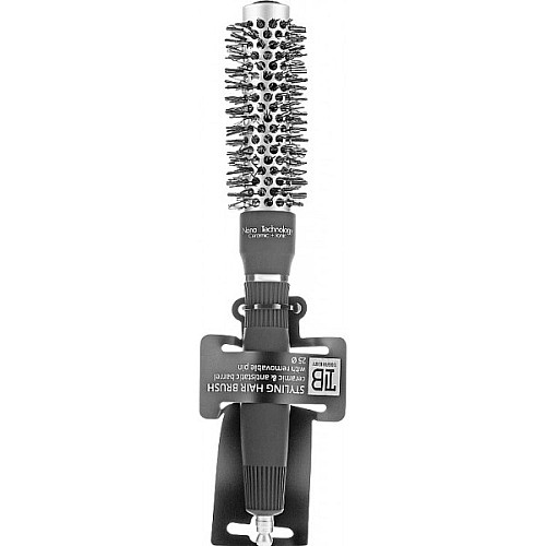 Керамічна кругла щітка для волосся Lussoni Hr Styling Brush With Pin 25 мм Сірий (5903018916699)