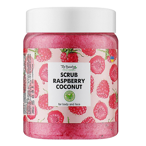 Скраб для тела и лица Малина Top Beauty Scrub Raspberry Coconut 250 мл (4820169180282)