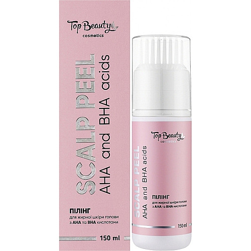 Пілінг для жирної шкіри голови з АНА та ВНА кислотами Top Beauty Scalp Peel AHA and BHA acids 150 мл (4820169185556)