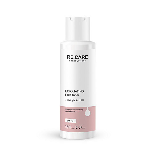 Отшелушуючий тонер для обличчя Exfoliating Face toner RE.CARE 150 мл