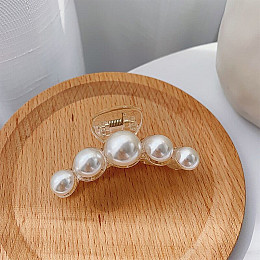 Крабик для волос ANbeauty Pearl 10 см Молочний (AN0103118)