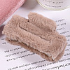 Крабик плюшевий для волос ANbeauty Квадрат 4,5х9 см коричневий (AN0103273)