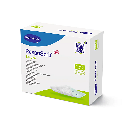 Пов'язка з суперабсорбуючим полімером Paul Hartmann RespoSorb Silicone 8х8см 1шт
