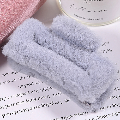 Крабик плюшевый для волос ANbeauty Квадрат Серый (AN0103276)