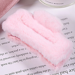 Крабик плюшевий для волос ANbeauty 12 см Пудровий (AN0103277)